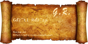 Gáti Róza névjegykártya